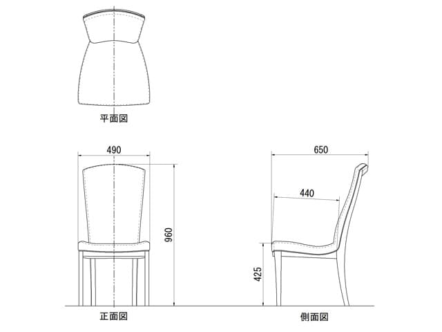 CT7805 肘無チェア（布・合皮張り）