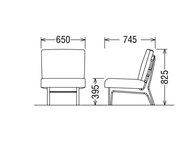 CD59 モデル 肘無椅子（1P LDソファ）