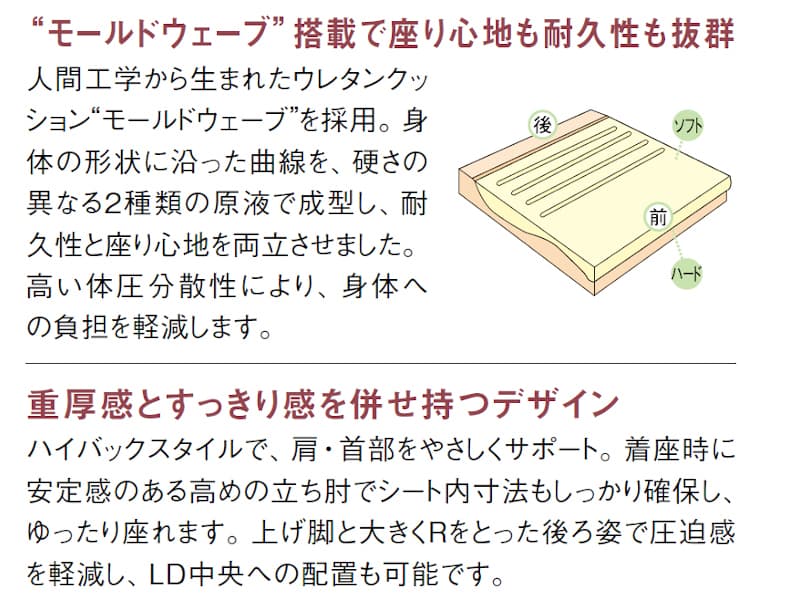 ZU79 モデル 2人掛椅子ロング（2Pソファ）/ 肘張り込みタイプ