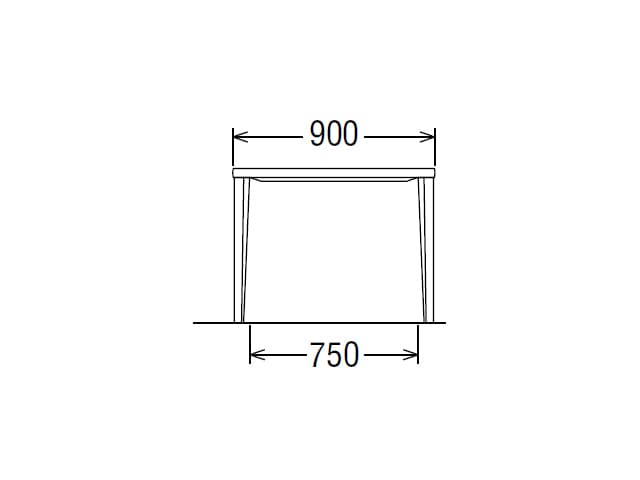 ダイニングオーダーテーブル スタンダードタイプ 4本脚 DU3320 幅90×奥行90cm （オーク/ビーチ）