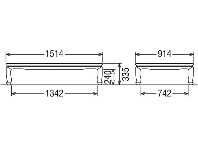 BE5200 KG / KH 花梨座卓 5尺