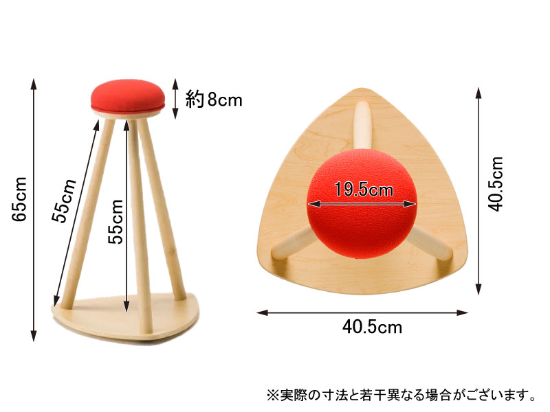 赤い帽子のキッチンスツール