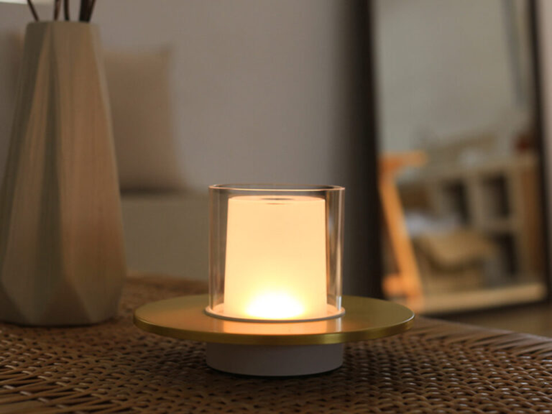 CANDLE LED ポータブル ランプ シルバー