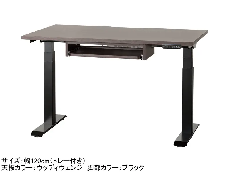 C1EA 電動昇降デスク 幅120cm トレー付き
