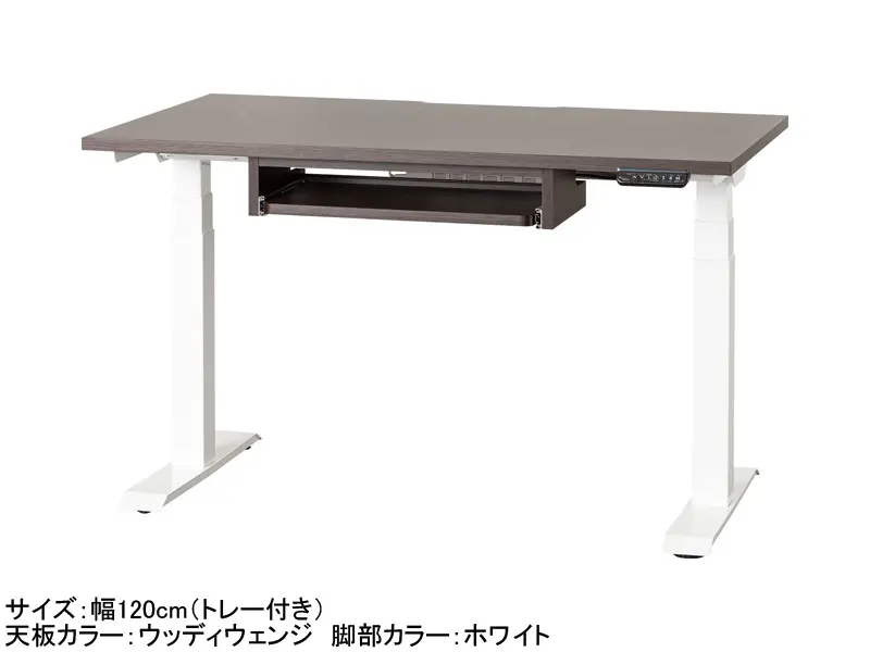 C1EA 電動昇降デスク 幅120cm トレー付き