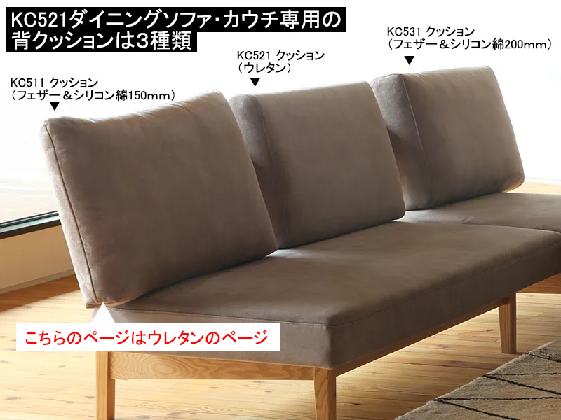 KC521 クッション アームレス・カウチタイプ（ウレタン）