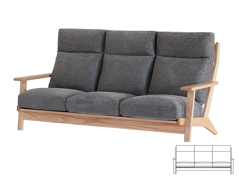 LC077/LC074-3JW ソファ（フェザー+ウレタン）