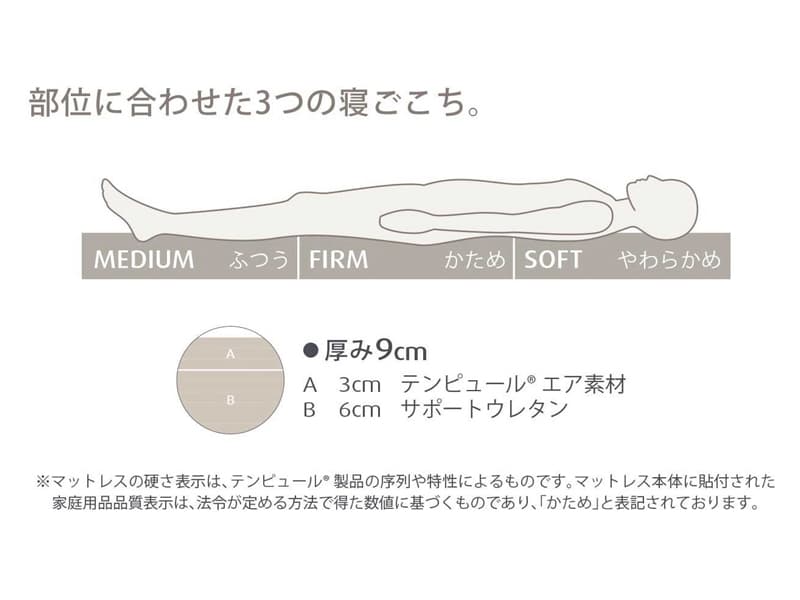テンピュール プロ エア フトン ダブル(厚み9cm)