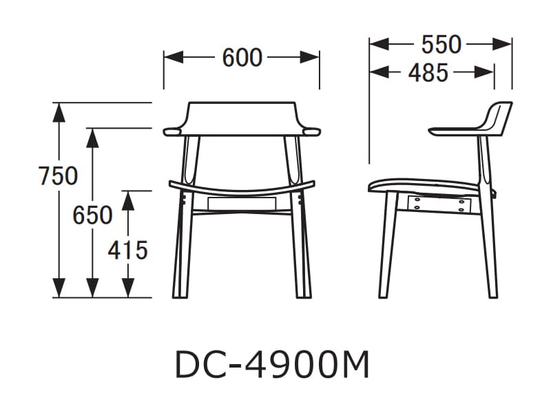 No.4900 ダイニングチェア DA-4900M