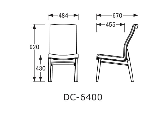 No.6400 ダイニングチェア DC-6400
