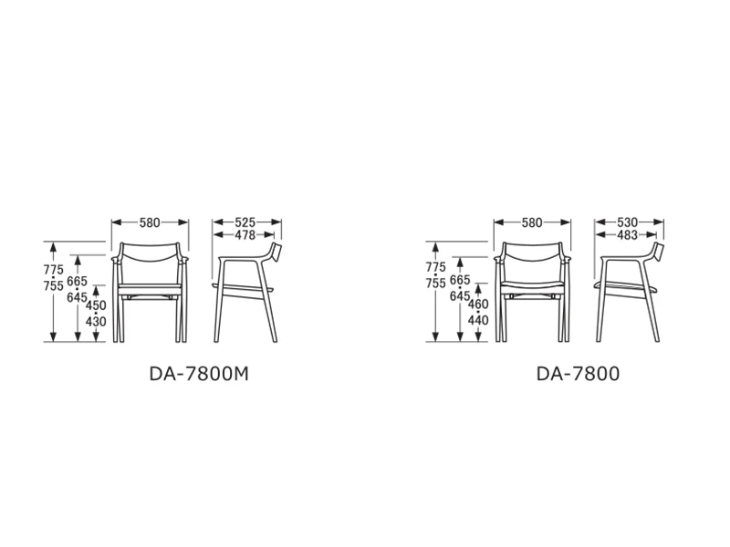 DA-7800 ダイニングチェア(No.7000 / 7800 ダイニングチェア)