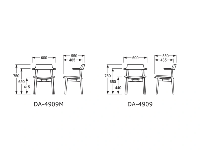 DA-4909 ダイニングチェア （No.4900 ダイニングチェア）