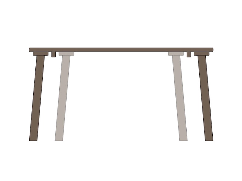 DT-7460 ダイニングテーブル(165cm x 95cm)