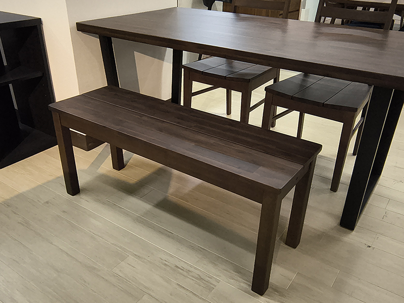 ロッド 150 ダイニング4点セット（テーブル+チェア×2+ベンチ）