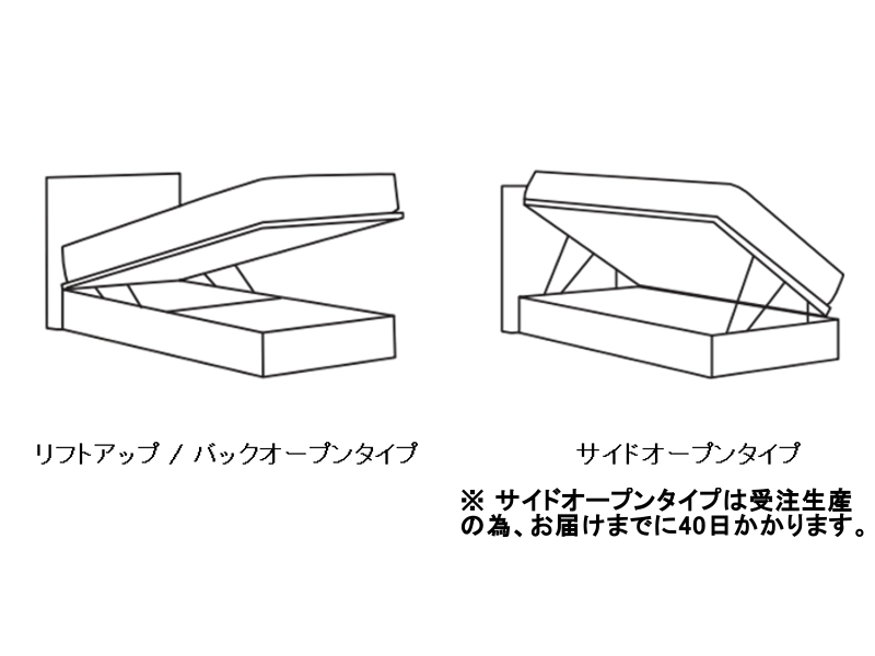 i-Select FX サンティエ リフトアップ収納ベッドフレーム ワイドダブル