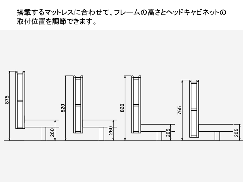プレジールCLGシングルベッドフレーム