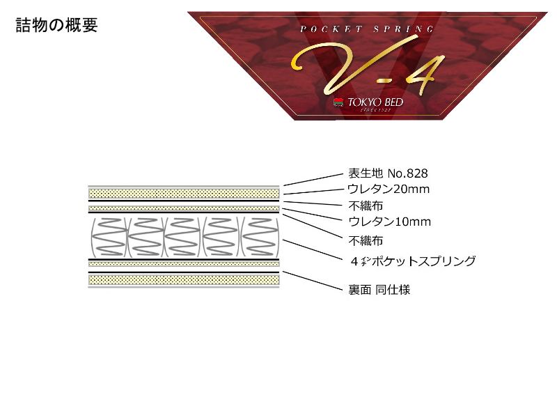 V-4ポケット マットレス