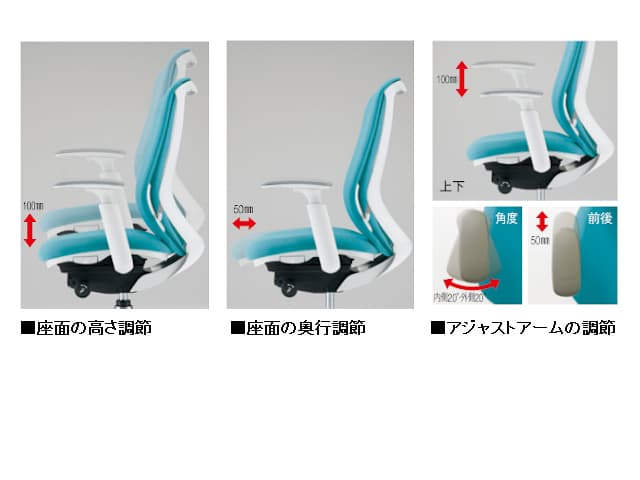 シルフィ エクストラハイバック メッシュタイプ アジャストアーム  C68AXR/ABR/AXW/ABW