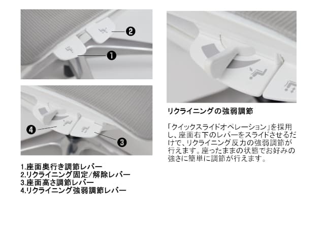 フィノラ エクストラハイバック メッシュタイプ ブラックボディ アジャストアーム C78ABR/AR/MR