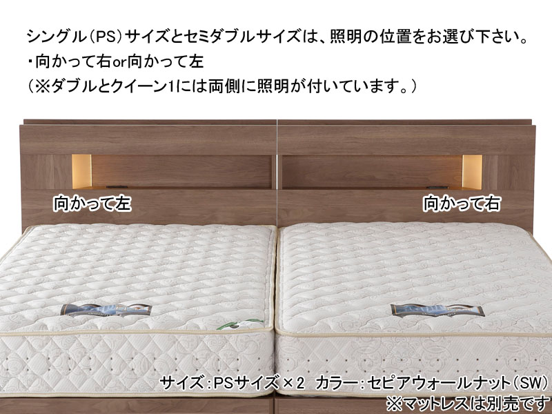 イーチョイス3006 引出し付き ベッドフレーム クイーン1