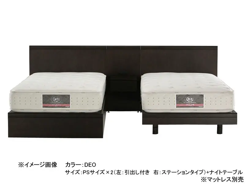 ホテルスタイル 595 引出し付き ベッドフレーム クイーン1