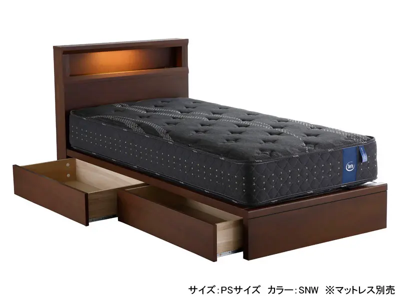 ホテルスタイル 601 引出し付き ベッドフレーム シングル