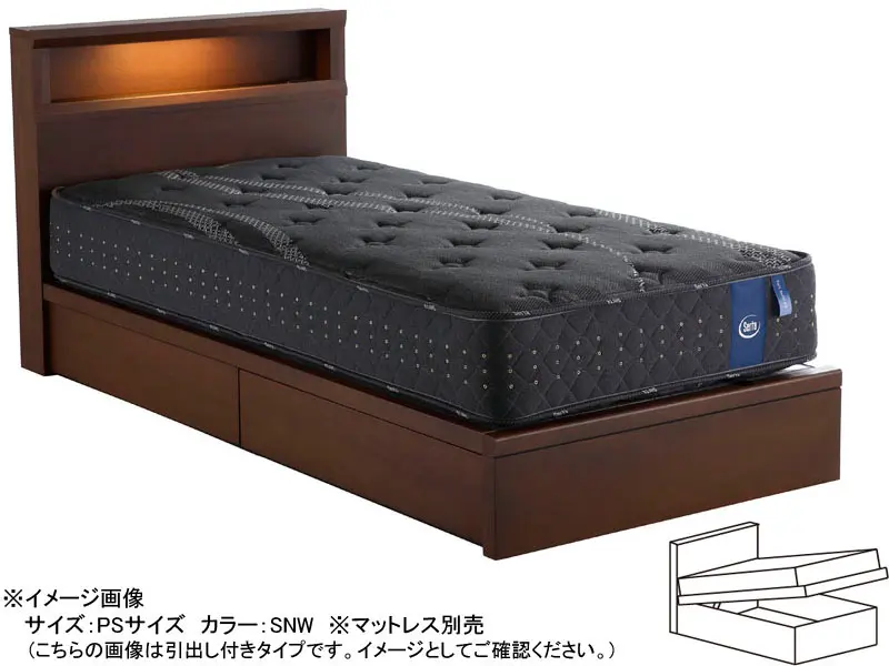 ホテルスタイル 601 リフトアップ収納 ベッドフレーム クイーン1