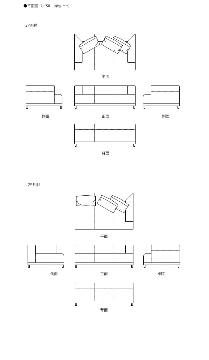 革張り時の縫い目図面01