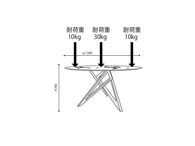 ロゼ エンネア ダイニングテーブル