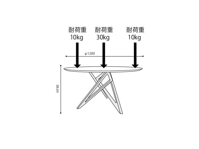 ロゼ エンネア ダイニングテーブル