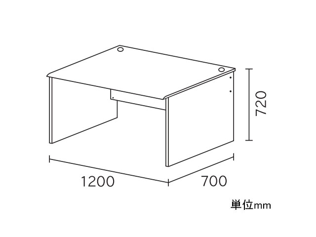 ワークスタジオ DD-123ネットワークデスク 幅120×奥行70cm