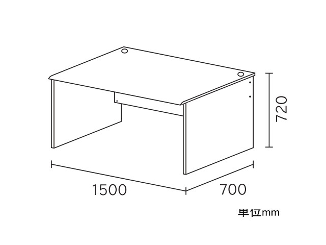 ワークスタジオ DD-153ネットワークデスク 幅150×奥行70cm