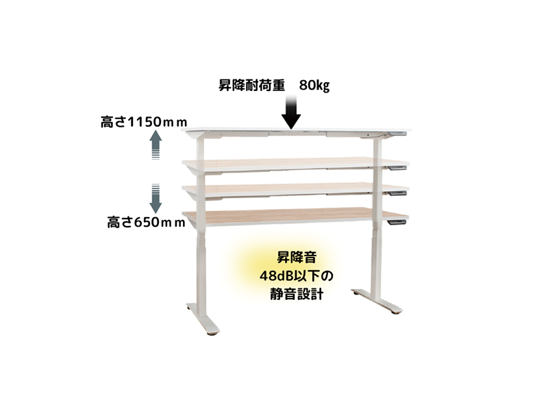 SMOOVA DD-HC09060 ホリスタイプ電動昇降デスク コンパクト幅90cm×奥行60cm