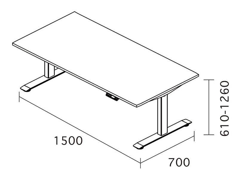 SMOOVA DD-HS150 ホリスタイプ電動昇降デスク スタンダード幅150cm×奥行70cm