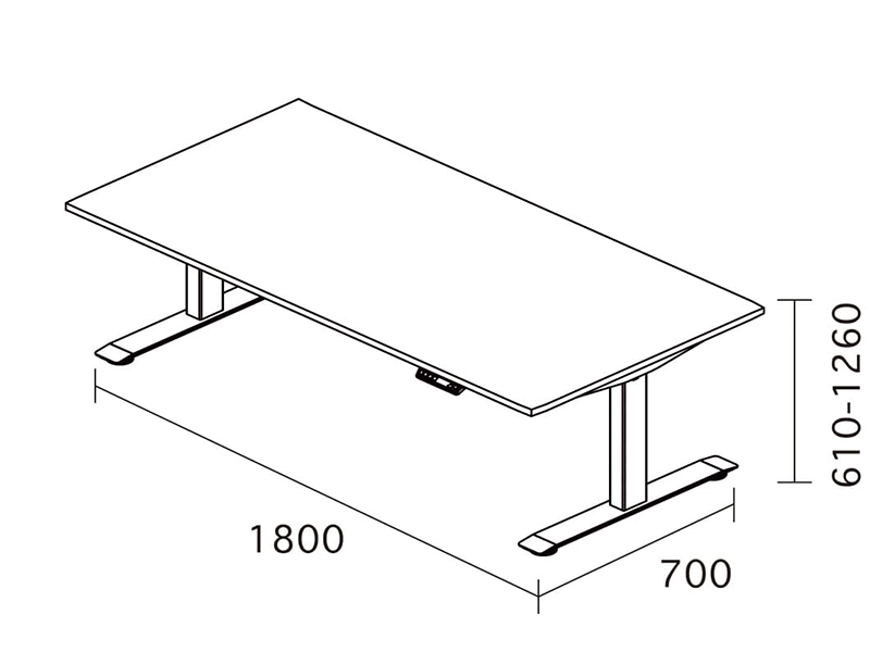 SMOOVA DD-HS180 ホリスタイプ電動昇降デスク スタンダード幅180cm×奥行70cm