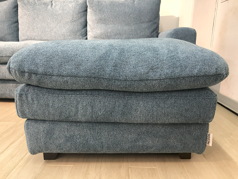 アクロス CH261（03＋17）カウチソファ SP／W1（SP197ブルー）ヘッドレスト1個付き