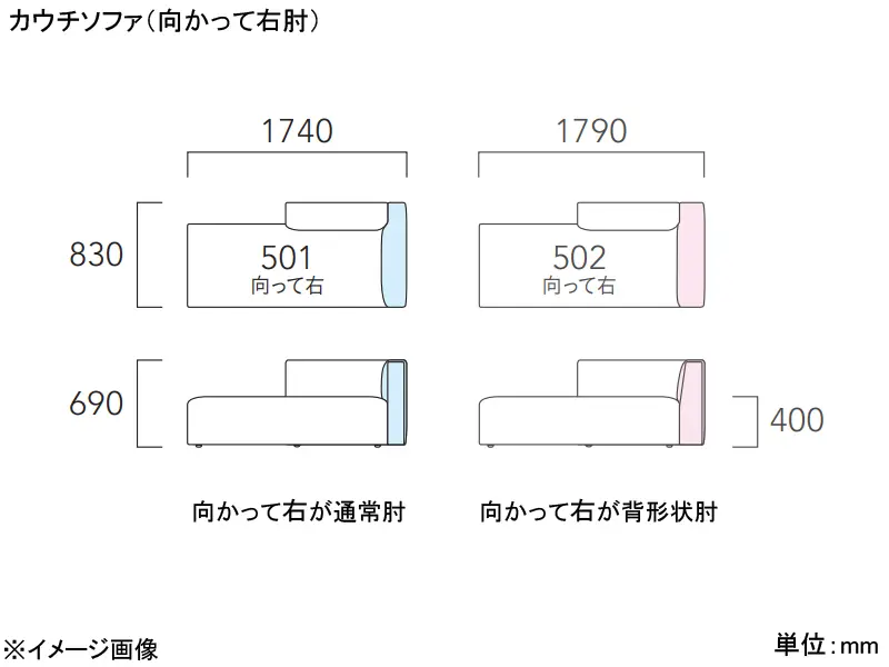 グレンタ 50 カウチ（ 向って右・キルトあり）
