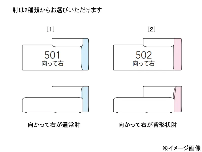 グレンタ 50 カウチ（ 向って右・プレーン仕様 キルト無）