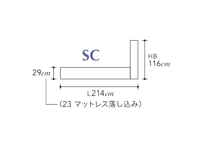 グロゼーユ ベッドフレーム クイーン