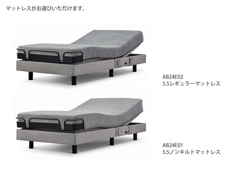 iDモーション 2モーター BSシェルフスリム 電動ベッド(5.5マットレス付き)セミダブル