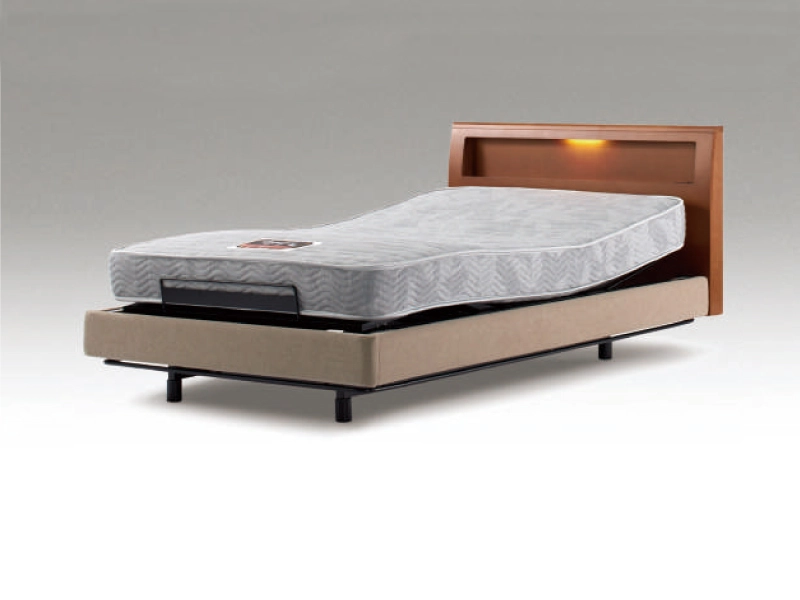 マキシマ スリムシェルフⅡ 安全装置付き 電動リクライニングベッド（マットレス付）非課税 シングル