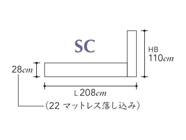 モンセラート ベッドフレーム セミダブル