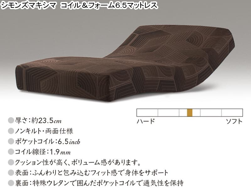 マキシマ スリムシェルフⅡ 電動リクライニングベッド（マットレス付）セミダブル