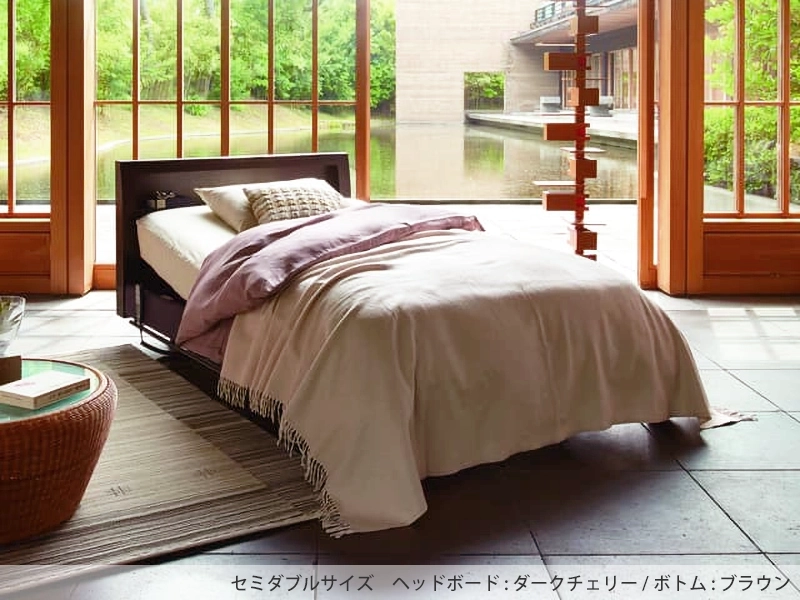 マキシマ スリムシェルフⅡ 電動リクライニングベッド（マットレス付）セミダブル