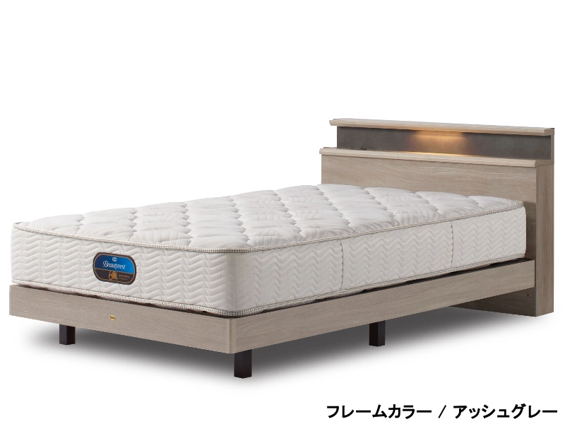 ステイトリー60 レッグ + 6.5インチポケット（AB24604）シングルベッド（マットレス付き）