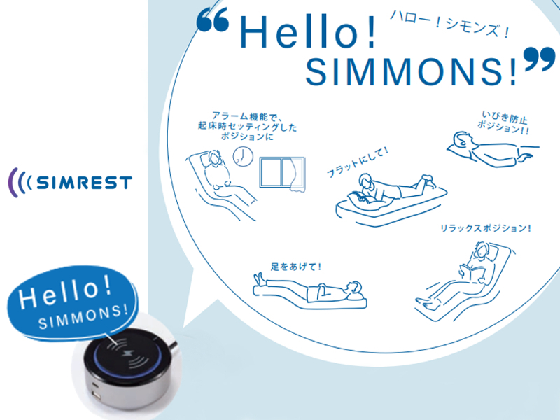 〇 シムレスト 2モーター 電動ベッド （6.5マットレス付き）セミダブル