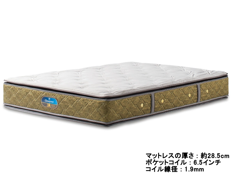 シモンズ60 6.5インチ 両面ピロートップ 桐生織  マットレス AB24602