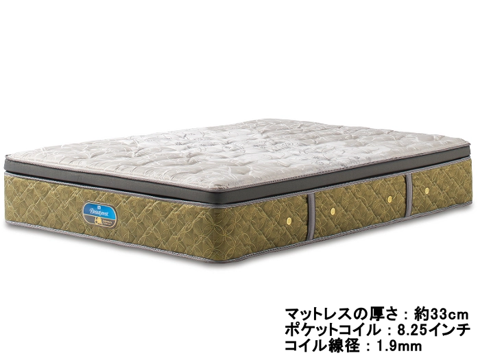 シモンズ60 8.25インチ ボックスピロートップ 桐生織 マットレス AB24601