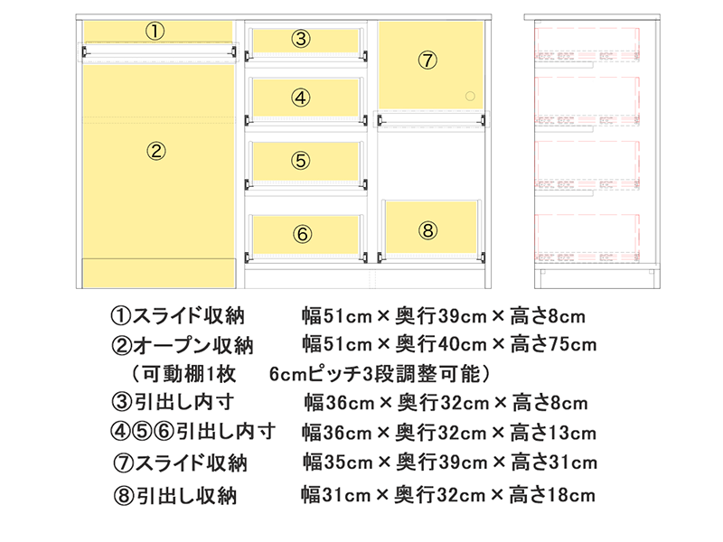 CH 140 キッチンカウンター