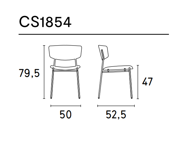 フィフティーズ CS/1854 ダイニングチェア ２脚セット